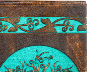 Urna de madera, urnas conmemorativas para cenizas humanas, urna para hombre adulto o árbol de la vida para cenizas, urnas funerarias para columbario, verde por AYAANS - Product Image 3