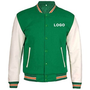 Chaqueta Varsity de Béisbol para Hombre, de Lona con Revestimiento de Alta Calidad, con Mangas de Cuero y Logotipo Personalizado - Product Image 1