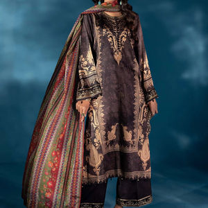 Lehenga Choli Anarkali de luxe, tenue de soirée en mousseline de soie brodée, robe ethnique indienne élégante, embellissement élégant, sans plis pour femmes - Product Image 1