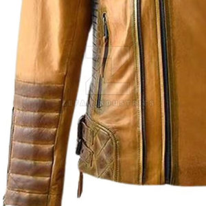 Chaqueta de cuero formal de invierno Pakistán hecho personalizado Color sólido impermeable a prueba de viento logotipo frontal - Product Image 6