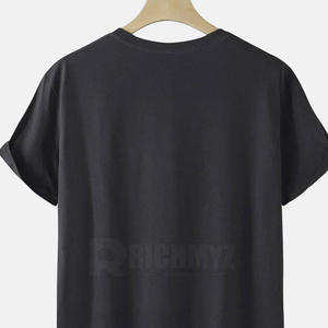 Camiseta de Hombre de Alta Calidad a Bajo Precio, Fabricada con el Mejor Material, Camiseta de Hombre en Cantidad al por Mayor, Camiseta Negra de Talla Grande para Hombre - Product Image 4