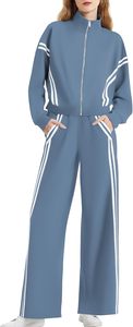 Conjuntos Cortos de 2 Piezas para Mujer, Trajes Deportivos Casuales, Conjuntos Deportivos de Manga Corta para Mujer, Ideales para Correr - Product Image 3