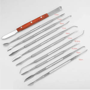 Juego de 10 Herramientas de Acero Inoxidable para Tallar Cera en Laboratorio Dental, para Modelar Arcilla Manualmente - Product Image 6