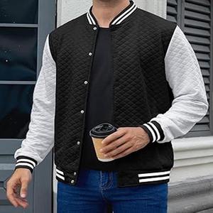 Chaqueta de lana con letras de alta calidad para hombre, ropa universitaria varisty con cierre de cremallera, bordado en lana hecho por Dress Sports - Product Image 2