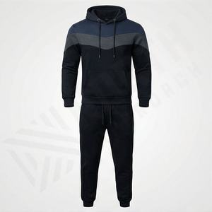 ชุดวอร์มออกกำลังกายผู้ชาย โพลีเอสเตอร์ แขนยาว มีซิป ฮู้ดดี้ ชุดวิ่ง ระบายอากาศดี ผ้าเทคฟลีซ สองชิ้น ชุดจ็อกเกอร์ ชุดกีฬาสั่งทำ - Product Image 1