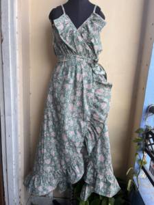 ชุดเดรสผ้าฝ้ายอินเดียปักลายดอกไม้เสื้อ100% ยาวสไตล์แมกซี่แบบลำลอง - Product Image 2