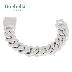 Hot Selling 18mm 18k Gold Plated 925 <b>Sterling</b> <b>Silver</b> VVS Moissanite Diamond Iced Miami Cuban Link <b>Bracelet</b> - Product Image 6