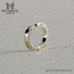 Diamant pavé massif 14k or ouvrable trouver minimaliste diamant pavé trouver des bijoux fabrication pour Bracelet collier - Product Image 4