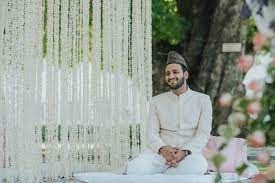 Mogra Nikah ฉากหลังหรูหราปิดสีขาว/สีขาวผ้าม่านสําหรับตกแต่งงานแต่งงานที่สวยงามหรูหราตกแต่งงานแต่งงานอิสลามงานแต่งงานอิสลาม - Product Image 5