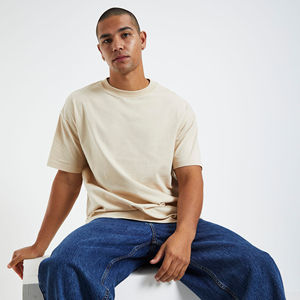 T-shirts surdimensionnés pour hommes 100% coton, coupe confortable pour un mouvement facile, mode streetwear - Product Image 2