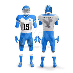 ชุดอเมริกันฟุตบอลแบบกำหนดโลโก้ได้เองแขนสั้นระบายอากาศได้สีต่างกันสำหรับทีมกีฬา - Product Image 1