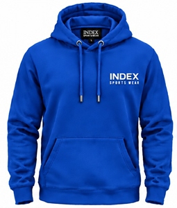 Sudadera con Capucha Azul Rey para Hombre, Corte Regular, Algodón French Terry, Estilo Casual, con Bolsillo Frontal con Logotipo - Product Image 1