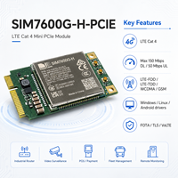 Módulo Mini PCIe SIMCOM SIM7600G-H-PCIE Global 4G LTE Cat 4 GNSS 150Mbps