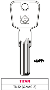 Llave Punzonada de Latón Tn32 (g. Vag 2) Titan - Product Image 1