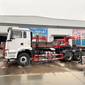 Shacman truk sampah 6x4, kendaraan penanganan limbah 20 Ton pemuatan sendiri dengan sistem kait kendaraan - Product Image 5