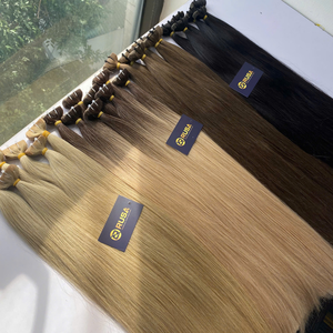 Extensions de cheveux vierges de haute qualité à cuticules alignées, super double drawn, invisibles, à bandes adhésives, 100 % cheveux humains vietnamiens, trame simple - Product Image 3