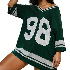 Nouvelle arrivée maillot de football américain surdimensionné de haute qualité respirant séchage rapide à manches courtes 100% polyester en gros - Product Image 5