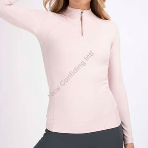 Última Colección 2026: Camiseta de Equitación de Manga Larga para Mujer, Transpirable, de Secado Rápido, Poliéster y Spandex, con Logotipo Personalizado - Product Image 1