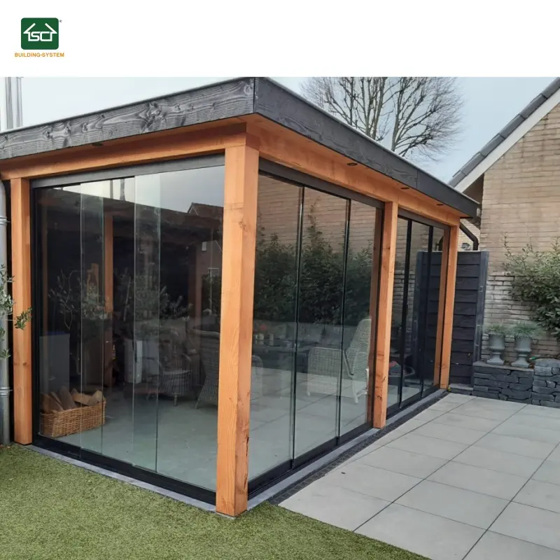 CE Approved Manufacturer Wholesale Wooden house Modern Design sliding door for veranda