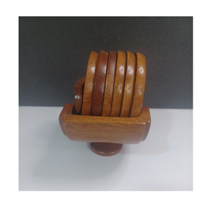 Sous-verre de tasse à thé rond en bois naturel de fabricant inachevé pour la conception créative de fournitures de cuisine fabriqué en inde - Product Image 3