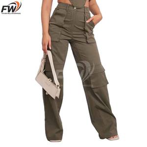 Pantalon cargo personnalisé, style populaire, taille haute, respirant, en coton, pour homme - Product Image 2
