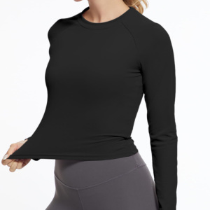 เสื้อกล้ามแขนยาวรุ่นใหม่ล่าสุด ผ้าสี่ทางยืดหยุ่น ใส่ออกกำลังกาย โยคะ ผ้ายืดสแปนเด็กซ์/โพลีเอสเตอร์ ระบายอากาศ แห้งเร็ว ทรงเข้ารูป เป็นมิตรกับสิ่งแวดล้อม - Product Image 2