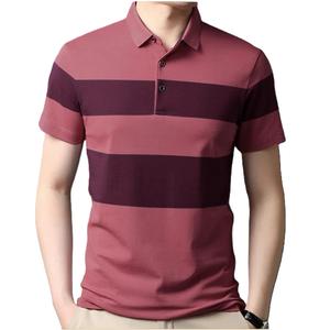 Haute qualité hommes 100% coton à manches courtes Golf pour Polo T-Shirts respirant tricoté tissu léger bouton motif uni teint - Product Image 4
