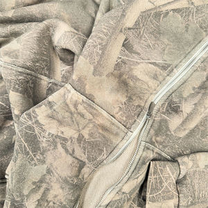 Sportish Impex Custom Streetwear Oversized Zip Up <b>Hoodie</b> All Over Print Digital Sublimation Boxy Camo <b>Men</b> - Product Image 2