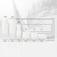 Ensemble de flacons cosmétiques en verre personnalisés de luxe Mingsheng, pots à crème de 15g, 25g, 50g, flacons à pompe pour toner, lotion, sérum de 40ml, 120ml, 150ml
