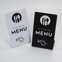 Stok Tersedia Stand NFC PVC Kosong Putih Hitam Stand NFC Menu Stand NFC Review Stand NFC