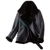 Chaquetas de Cuero Sintético para Mujer, Abrigo Grueso y Cálido de Invierno, Chaqueta Vintage Holgada con Solapa, Prenda Exterior Elegante para Mujer, Chaqueta con Cremallera y Manga Larga