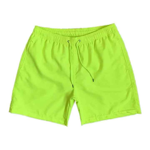 Short de surf personnalisé en vrac pour hommes 100% toile de polyester ceinture élastique look d'été élégant doublure en maille solide décontracté - Product Image 4