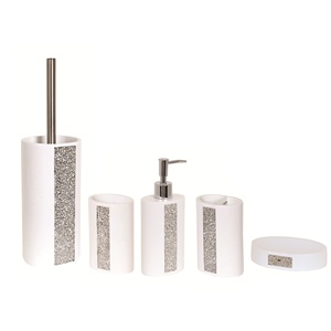 Portasapone MSV 'Luanda' in poliresina bianca - Product Image 3