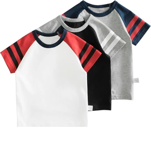 Enfant en bas âge garçon tricoté coton t-shirt personnalisé Applique Boutique vêtements confortable et élégant été enfants garçon vêtements chemises - Product Image 1