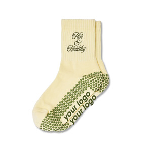 Calcetines de Pilates Personalizados al por Mayor, Calcetines de Yoga Antideslizantes con Logotipo de Texto Básico Personalizado Bordado para Mujer, Accesorios para Estudio - Product Image 5