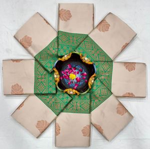 ผ้าแจ็คการ์ด pallu สวยดีไซเนอร์ล่าสุดใช้ได้ทั่วส่าหรี - Product Image 6