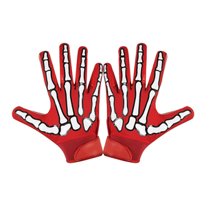 Diseño de bandera Guantes de fútbol americano Dedo completo Pantalla táctil impermeable Diseño personalizado Logo Material de látex Calidad Premium - Product Image 1