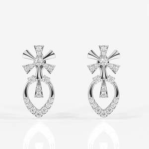 Seraphina Moissanite Diamond 0,43 Quilates Juego de puntas redondas Pendientes de plata esterlina Certificado IGC - Product Image 4