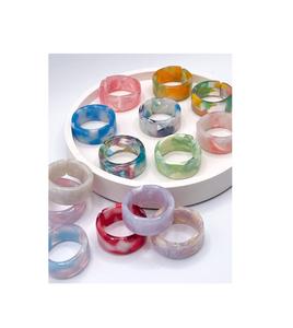 ห่วงรัดผ้าเช็ดปากทำจากเรซิ่นสำหรับตกแต่งด้วยหินอ่อนสำเร็จรูปเหมาะสำหรับเพิ่มความสวยงามให้กับโต๊ะร่วมสมัยและการรับประทานอาหารชั้นเลิศ - Product Image 2