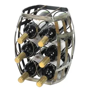 Direct Supplies Metal Rack Top Selling Wine Storage Display Racks Modern Counter Top Wine Bottle Holder Metal Wine Rack