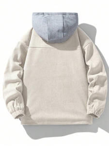 Sweats à capuche en tissu polaire personnalisé sweat à capuche coupe-vent décontracté surdimensionné OEM impression broderie logo pour sweat à capuche unisexe - Product Image 4