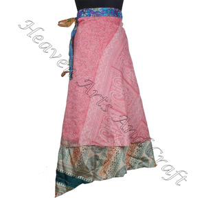 ชุดกระโปรงผ้าไหมแบบใหม่ชุดเดรสผ้าแพรรีรีไซเคิลชุดปาร์ตี้ชายหาดกระโปรงอินเดียดีไซน์ล่าสุด - Product Image 4