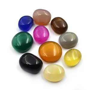 หินโอนิกซ์หลากสีหินทัมเบิลหินบำบัดหินโอนิกซ์สีเขียว - Product Image 2