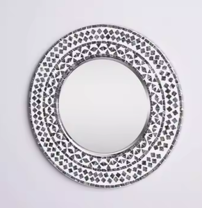 Meilleure qualité moderne marocain gris os incrustation luxe écologique miroir mural élégant maison chambre décoration artisanat emporium inde - Product Image 5