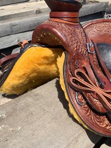 Equipo de Carreras de Caballos ingleses hecho a mano Durable Floral Western Cowboy Saddle Árbol de cuero genuino Tambor de madera Sillines de caballos indios - Product Image 3