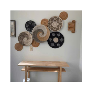 Plato Decorativo de Pared de Pasto Marino de Primera Calidad, Arte de Pared Tejido a Mano Natural - Product Image 1