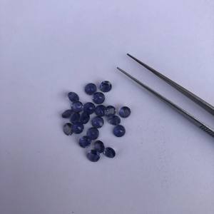 อัญมณีไอโอไลต์สีน้ำเงินธรรมชาติทรงกลมเจียระไนแบบบริลเลียนต์ขนาด 2.25 มม. รับรองโดย IGI สำหรับขายส่งและทำเครื่องประดับ - Product Image 2
