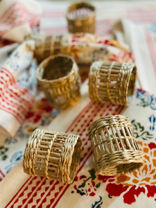 Rond de serviette en jonc de mer découpé fabriqué au Vietnam matériau écologique pour la décoration de la maison et de la vaisselle en gros - Product Image 5