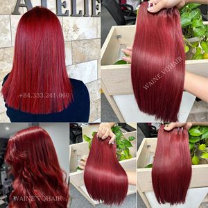 Vendedores de cabello de color rojo al por mayor Trama de cabello humano vietnamita virgen crudo grueso 8-32 pulgadas Extensiones de cabello rojo vietnamita - Product Image 5
