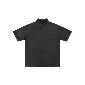 T-shirt décontracté à manches courtes en coton épais tricoté pour homme, respirant et à motifs - Product Image 1